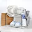 Twilight House Kitchen Shelf 304 Stainless Steel Shelf Dish Shelf Double Dishwashing Bowl Bowl Racket Rack Cutter Chopstick ZM3208