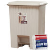 Cis-US trash cans 16L square plastic trash cans Pedal household sanitary barrels including 90 garbage bags SM-4810