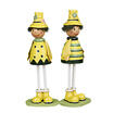 Flowers set between simple crafts Decoration Wooden dolls home decorations Entrance study porters to send his girlfriend HM16A11 couple winter warmth