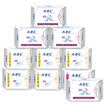 ABC slim cotton soft daily sanitary napkins with mini towel combination 6 pack day 32 tablets mini day 16