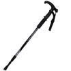 Red camp outdoor aluminum trekking pole portable walking walking stick crutch T black