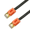 Baosecker PowerSync CAT7-GFIMG30 seven types of cable 3 meters Gigabit flat cable shielded gold-plated copper cable black