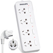 Philips PHILIPS to upgrade the new structure of four 18-m socket independent switch hidden light plug Strip patch panel towline SPS3421C 93