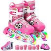 Gamble Cougar COUGAR skates children&39s skates shoes men&women adjustable skates ice skates kung fu panda eight round flash full MZS757-QS pink S code
