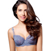 Love Aimer bra 34 cup sexy lace mesh ultra-thin section to gather Ms underwear AM13DF1 blue gray B75