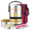 Jingdong supermarket love home treasure stainless steel 304 double vacuum insulated lunch box 1800ML insulation bucket to send insulation bags&tableware