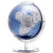 Deli 2162 universal biaxial rotation world globe business gifts home furnishings office furnishings 25cm blue