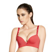 Tuo Mu gather no steel ring back of the chest on the back of the breasts to adjust the type of the United States back lace underwear QM7626 red 75B