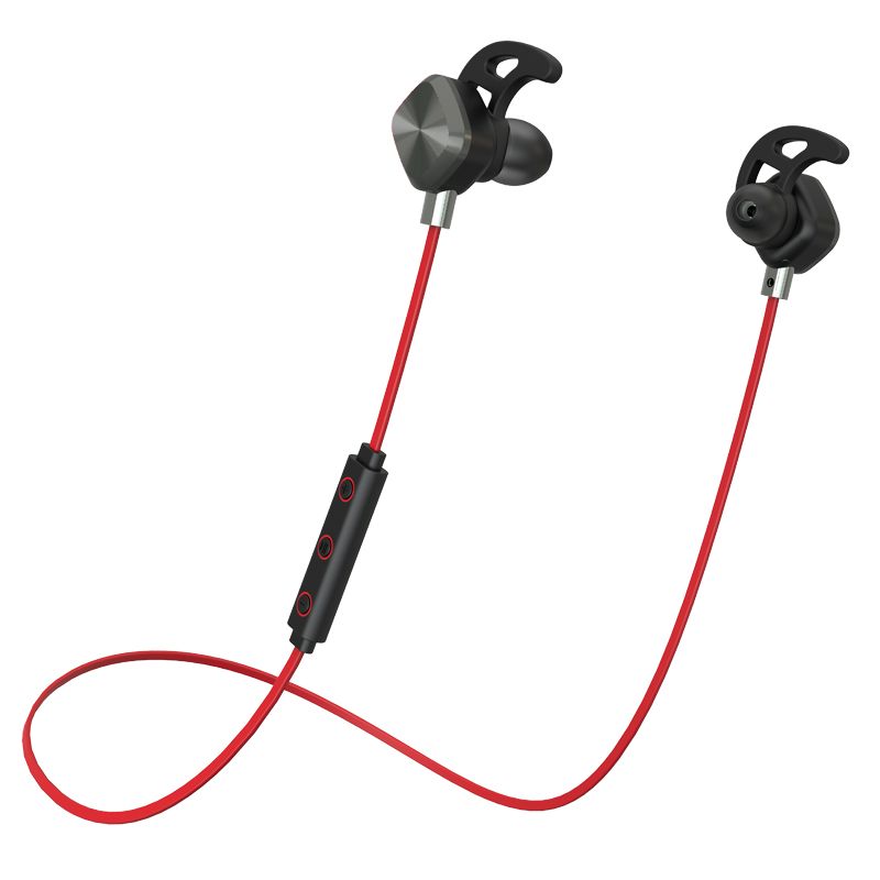 BYZ YS002 Stereo Wireless Sport Bluetooth Headset with Wheat Wire Control Music Headset Phone Headset Red