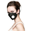 MA Graphene Adult Masks KN95 Level Anti-fog Hood Earrings Folding with anti-pm25 Anti-particulate matter 2 pack type Black