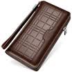 Seven wolves handbags men&39s wallet long section business fashion large capacity first layer cowhide wallet trend handbag 1A1253093-02 brown