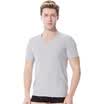 Jingdong supermarket modal vest men&39s V-neck short sleeve elastic Slim breathable modal T-shirt black L