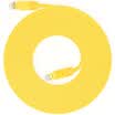 Shanze SAMZHE SZ-625YL six CAT6 class gigabit flat cable computer network jumper line cable yellow 25 meters