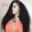 Clymene Hair 180 Density long Curly U part Wigs Human Hair Side Part Virgin Peruvian U Part Wig For African Americans