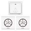 Leader technology G1 ivory white one drag two intelligent self-generating wireless doorbell home split remote remote control do not have dry batteries lithium battery villa waterproof electronic doorbell