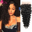 Unprocessed Brazilian Deep Wave Frontal Brazilian Deep Curly Frontal 13x4 Wet And Wavy Lace Frontal Closure
