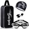 You swimmer men&women waterproof anti-fog swimming glasses high-definition myopia goggles Z6615 plated black myopia 400 degrees