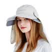 Kammont Kenmont km-3274 summer stretch sunscreen sun hat female cover outdoor cycling sun climbing empty top cap shallow khaki