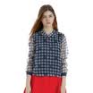 Wan Wendi Clothing WANDIAN elegant blue dots long-sleeved jacket European root yarn 1153H30161 S
