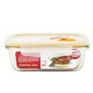 Loctite buckle with steam hole glass crisper microwave oven lunch box glass bowl lunch box lunch box can be used for dumpling box refrigerator storage LLG428T 630ml