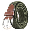 LovingLilies Belt High-grade Ladies Stretch Stretch Knitted Needle Buckle This series is finer than for men or children Green