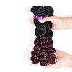 Ombre Loose Wave Brazilian Hair 4 Bundle Deals 7A 1b Burgundy Brazilian hair Ombre Curly hair Ombre Brazilian hair weave Soft
