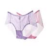 Playboy 3923 Seamless Women&39s Underwear Female Triangle Underwear Transparent Waist Bows Sexy Lace Underwear Women&39s Purple Pink 2pcs XXL