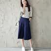 Longyue women&39s vertical stripes in the sleeve chiffon shirt simple wide leg pants suit LWXS173415 white L