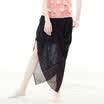 Wandian dress WANDIAN black net yarn chiffon half skirt perspective long skirt 1162K34010 M