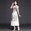 MAXWAY Women&39s Wear 2017 Spring Chinese Wind Cheongsam Retro Chinese Style Improved Daily Sleeve Temperament Dresses MW034 Color M