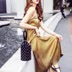 Milano MILANYIN Women&39s Wear 2017 Summer Seaside Sexy Receptacle Dresses Dresses Beach Dresses Gold Dresses ML012 Gold M