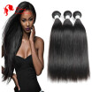 Malaysian Straight Hair Weave 3 Bundle Deals 7A Unprocessed Virgin Human Hair Extensions Machine Double Weft