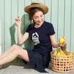 Semir T-shirt summer Korean version of the cotton round neck T fun printing primer shirt 12216000043 dark blue L