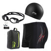 Li Ning LI-NING swimming trunks goggles swimming caps admission package suit fashion atmospheric swimming equipment LSJK333 black L myopia 200 degrees