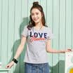 Semir Semir student letter hit color printing round neck collar head primer 12216000003 pink green S