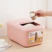 Arsto rice husk barrels barrels fresh barrels pest control moisture 12 kilograms of rice flour flour box pink delivery cup