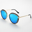 Blue Bluekiki polarized sunglasses female sunglasses color film fashion large frame polarized driving mirror 6066 black box black gray