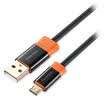 PowerSync CUB2KCRM0005 USB20 A public TO Mirco computer data cable two-color round black with orange crown