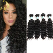 Deep Wave Brazilian Human Hair 4Bundles Natural Color Brazilian Human Hair Extensions Can Be Dyed