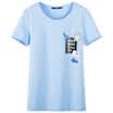 Semir summer round with a round neck round necklace straight necklace T shirt 19037000206 ice blue XL