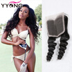 YYONG Hair Products 44 Inch Lace Closure 100 Human Hair Closure Peruvian Loose Wave Closure Free Middle Three Part Top Closure