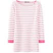 Semir Ladies Fresh Stripe Wild Casual Student T-Shirt 19316010803 White Red Tone XL