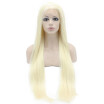 Iwona Synthetic Hair Lace Front Long Straight Pale Blonde Wig