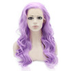 Iwona Synthetic Hair Lace Front Long Wavy Purple Wig