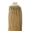 100 Brazilian Virgin Remy Hair 27 Honey Blonde Straight Micro Bead Loop Ring Hair Extensions 1gs