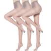 Langsha stockings sexy ultra-thin anti-debris plus crotch core silk pantyhose 3 pairs of gray three pairs