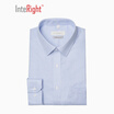 INTERIGHT upgrade free iron business men long sleeve shirt light blue small checkered 41 yards