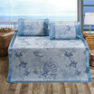 Shanshan shine mattresses Ice skirt three-piece foldable mattress jacquard ice silk mats Champs Elysees Blue 18 m beds