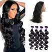 360 Lace Frontal Closure With Bundles Body Wave 8A Mink Brazilian Virgin Hair Body Wave With Closure 2 3 Bundles With Closure
