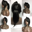 150 Density Virgin Brazilian Glueless Silky Straight Full Lace Wigs For Black Women Human Hair Lace Front Wigs With Baby Hair